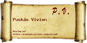 Puskás Vivien névjegykártya